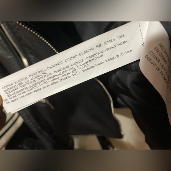 ZARA BASIC Leather Jacket | Small | Black | Like New - Picture 5 of 6